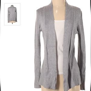 Dana Buchman Ridged Gray Cardigan